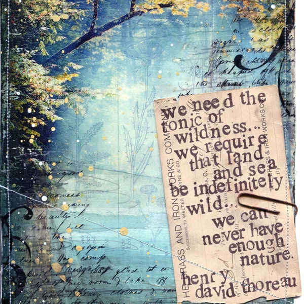 Day 8 - paper print - Henry David Thoreau nature quote 30x30 project