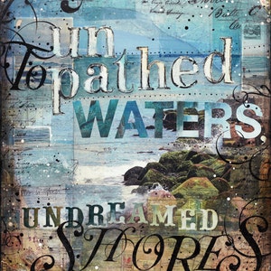 Undreamed Shores | Shakespeare art print | typography | word art | ocean art | Shakespeare Quote