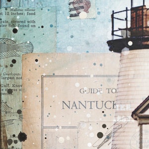Brant Point Light art print Nantucket Lighthouse Art Mixed Media Poster Nantucket Art Lighthouse Poster Paper Print image 4