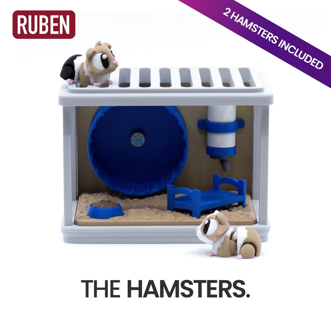 HAMSTERS - 3D Printed Fidget Toy | Stress Relief Toy | Collectable ...