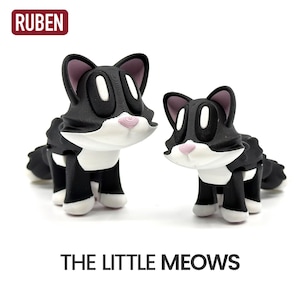 THE LITTLE MEOWS - 3D Printed Cat Fidget Toy – Articulated Sensory Desk Pet