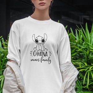 Ohana betekent familie Clipart png, svg, ai Bundelsticker sublimatie sublimeren Disney-stijl.