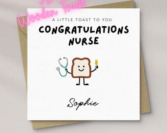 Nurse Graduation Card, Personalised Nurse Gift, Congratulations Nurse Card, Newly Qualified Nurse Gift, Nursing Graduation Card