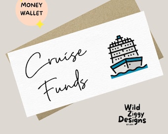 Cruise Funds Birthday Gift Money Wallet | Cash Voucher Wallet | Holiday Gift | Money Envelope