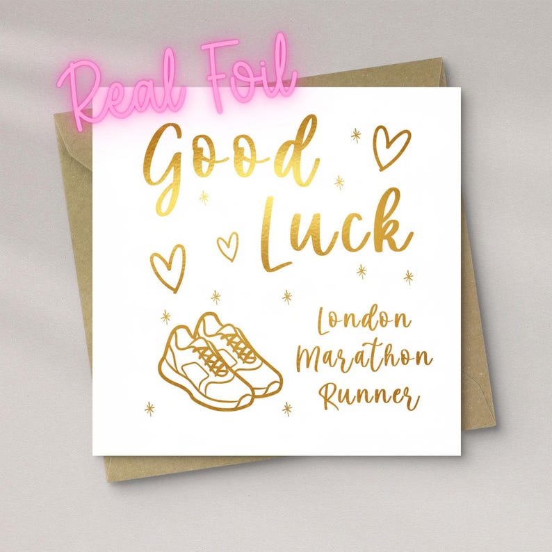 London Marathon Good Luck Card | Marathon Runner Card | Running Card ...