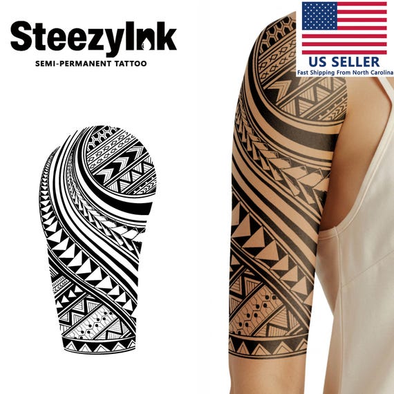 Steezyink Semi-permanent Tattoo Geometric Tribal Last Upto 2 Weeks