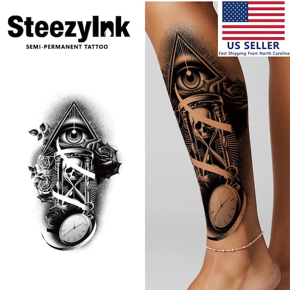 Steezyink Semi-permanent Tattoo Timeless Watcher Last Upto 2 Weeks