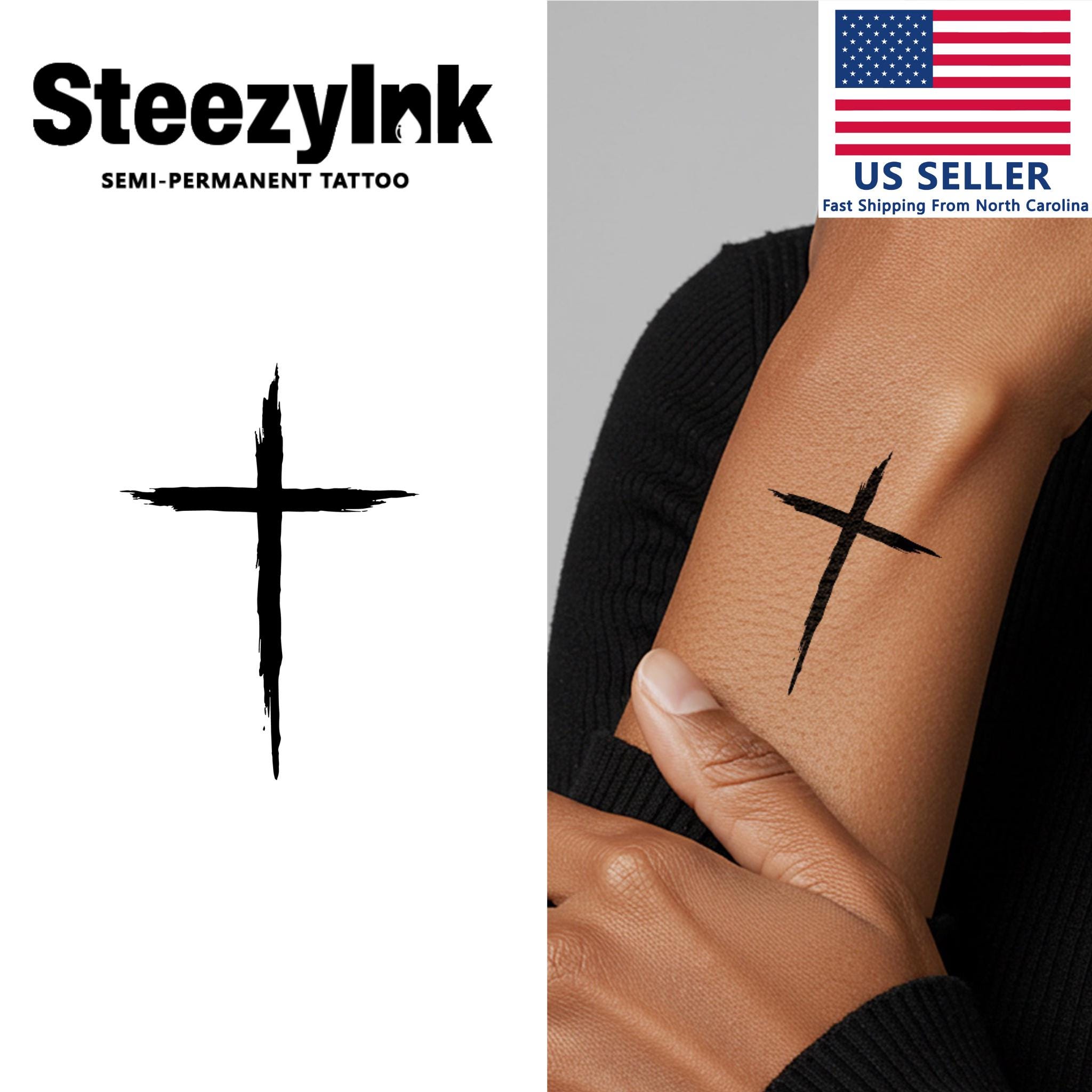 Men’s Arm Tattoos With Cross Designs