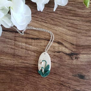 Snowdrop-January Birth Flower Necklace