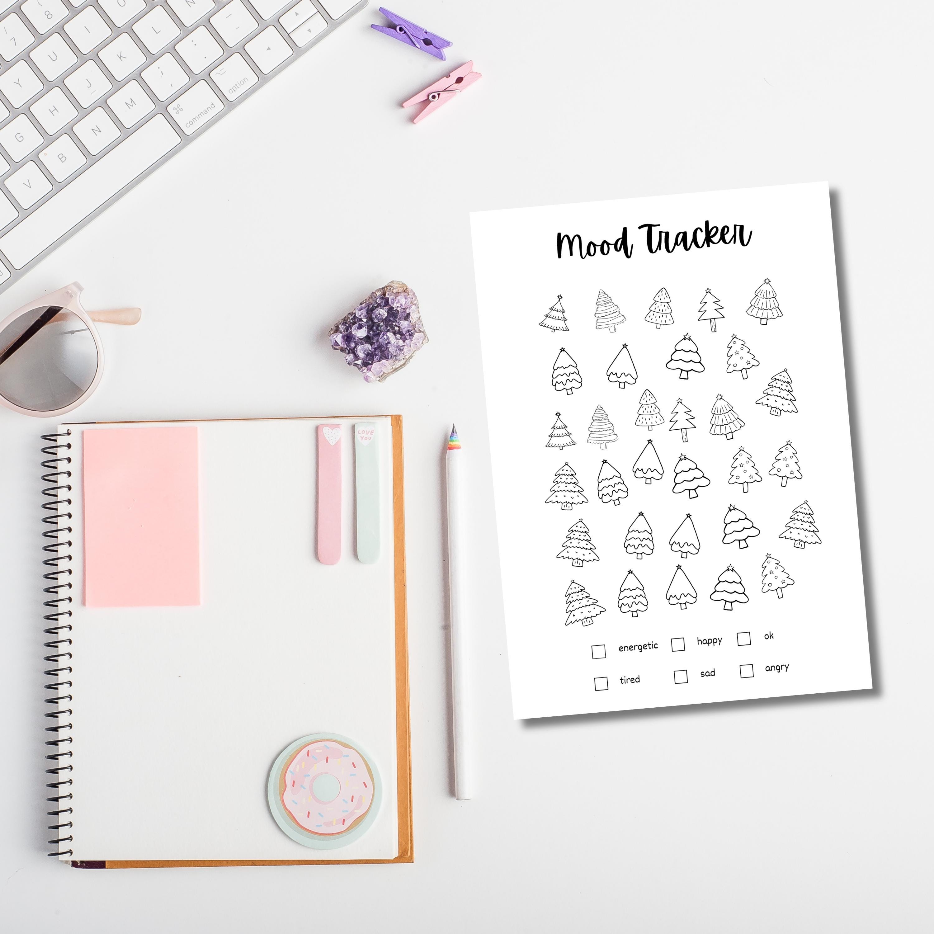 Tree Tracker Pdf Christmas Tree Mood Tracker Printable | Holiday Emotion Log PDF for ...