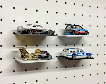 Pegboard Display Shelf for 1:64 Cars | Flat Hot Wheels Car Organizer
