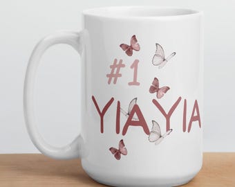 Tasse à café grecque Yiayia - Cadeau pour grand-mère grecque - Yiayia's Morning Cup