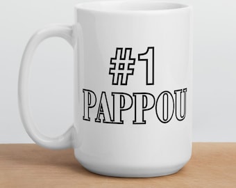 Mug Pappou grec - Cadeau pour grand-père grec - Tasse à café pour Pappou