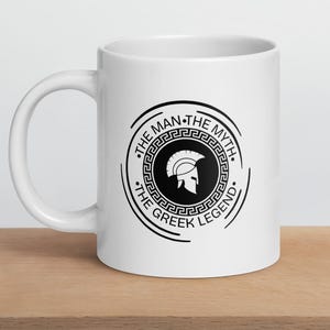 Man Myth Greek Legend Mug – Funny Gift for Him | Greek God Coffee Cup for Men | Dad Husband Boyfriend Birthday Father’s Day Gift
