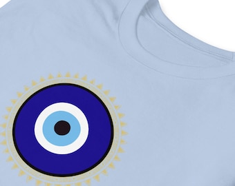 Chemise mauvais œil - T-shirt symbole de protection grec, T-shirt porte-bonheur méditerranéen, T-shirt graphique spirituel bohème