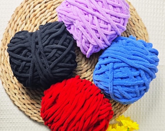 Filato spesso, filato per peluche all'uncinetto, filato morbido di ciniglia di alta qualità per lavori artigianali, filato di velluto