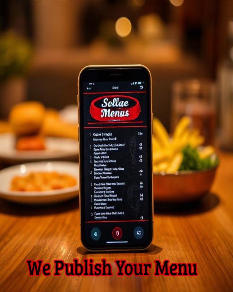 QR Code and Restaurant Menu - Etsy