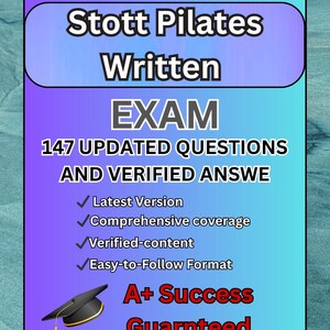 Stott Pilates Exam: 147 Questions with Verified Answers (PDF)