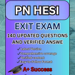 PN HESI Exit Exam: 140 Updated Questions & Verified Answers (PDF Download)