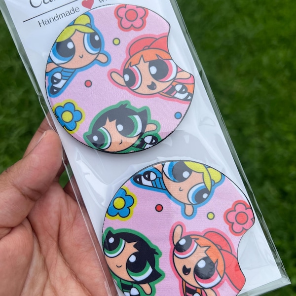Powerful Girls Car Coasters: Girly Car Accessories - Gift Set