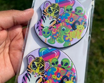 90s Nostalgia Girly Car Coasters | Vintage car coasters