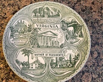 Vintage Virginia 'Mother of Presidents' plate
