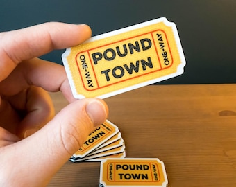 Billete de ida a Pound Town: Un divertido regalo de humor para adultos