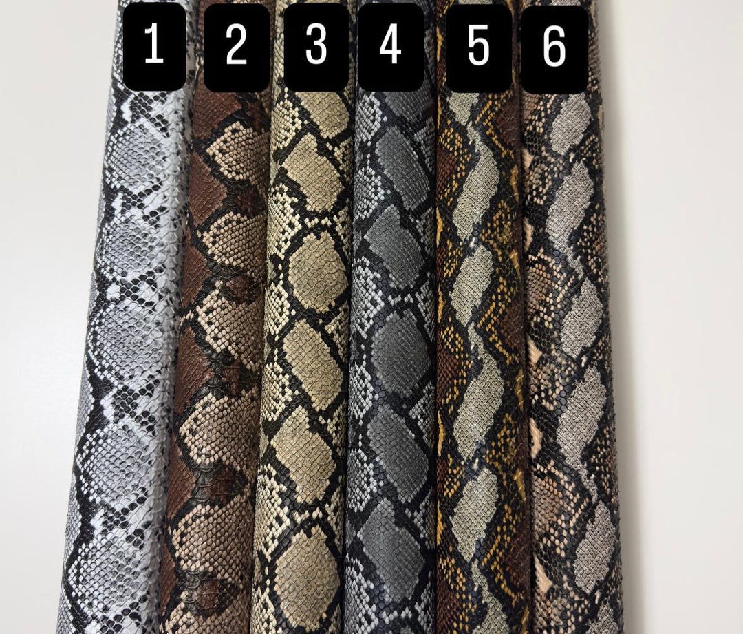 Faux Python Skin, Black Python Skin, Snake Skin, Black Leather, Real ...