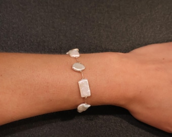 Pulsera de perlas con forma de pieza de rompecabezas