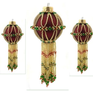 Lady Christmas Ornament Cover - Tutorial - Instructions - Beading Pattern