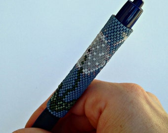 Pen Cover Pattern - Dandelion - Peyote Pattern