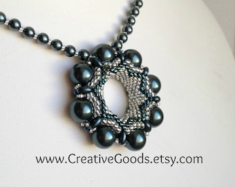 Patroon van cirkels en parels, hanger en ketting - Tutorial - Instructies