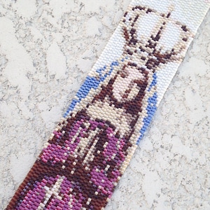 Patron Saint of Brazil Pattern Peyote Bracelet Pattern image 1