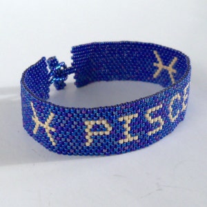 Pisces Zodiac Horoscope Sign - Bracelet Pattern - Peyote Pattern