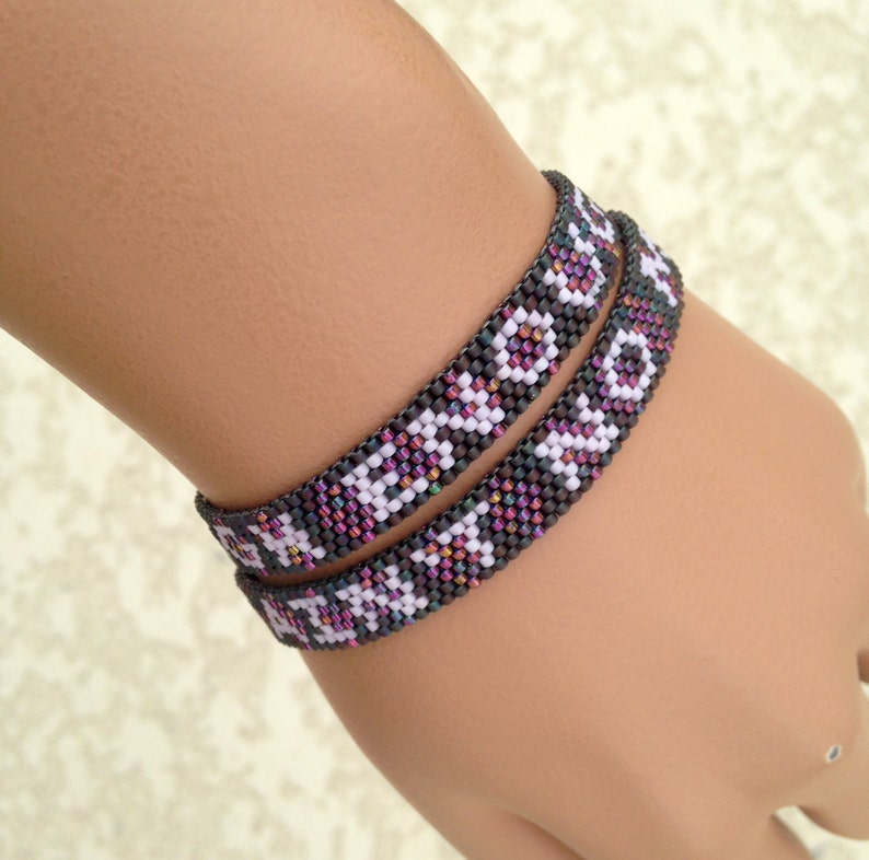 Ain't No Mountain High Enough Ain't No Valley Low Enough Two Bracelet Patterns Peyote Patterns Friendship Bracelet Patterns image 1