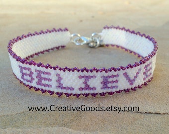 Believe - Bracelet Pattern - Peyote Pattern