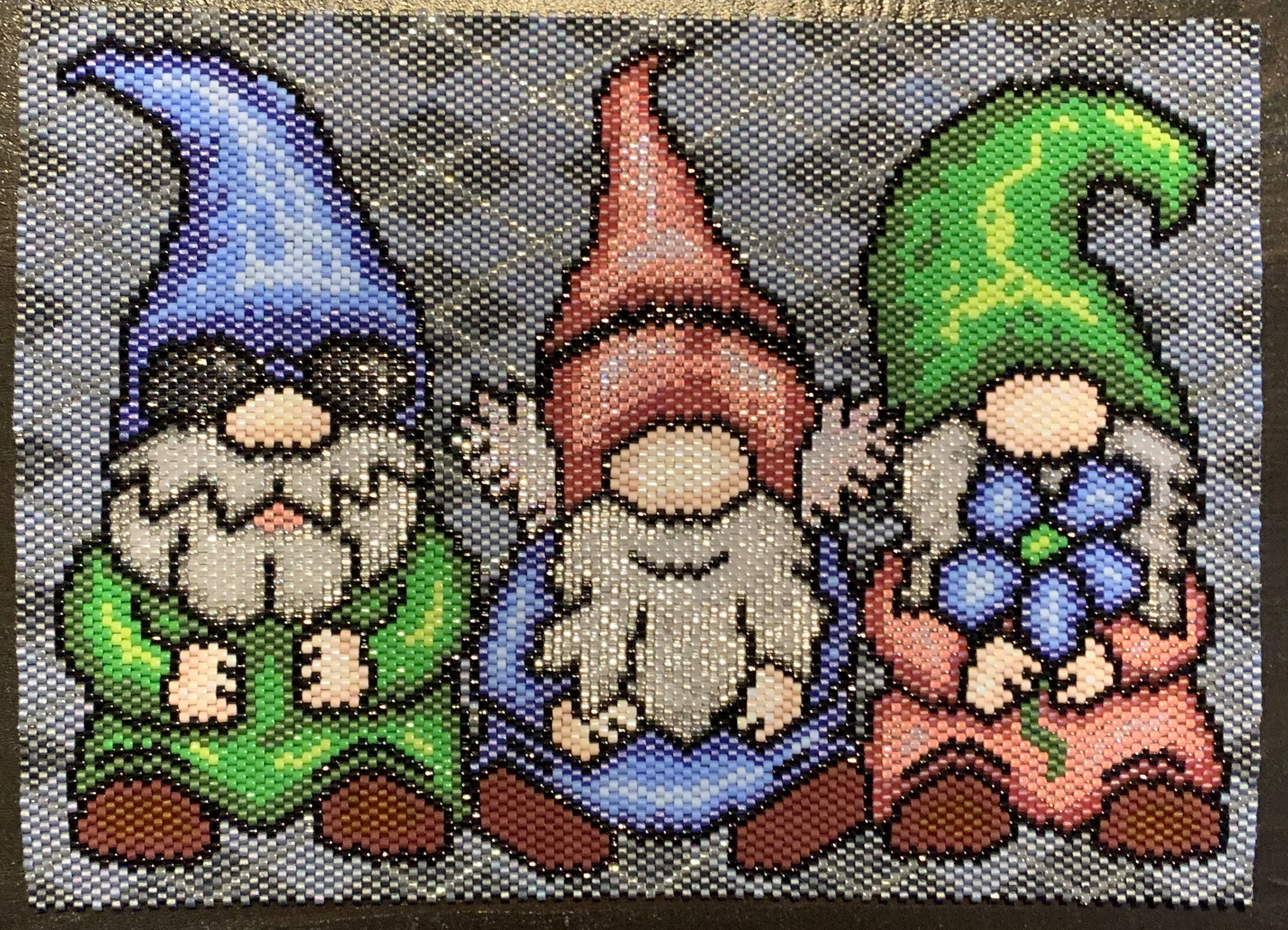 See No Evil Garden Gnomes (5”x7”) - Beading Pattern - Peyote Stitch - Etsy