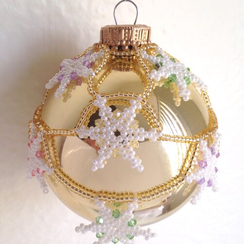 Pearl Ornament Cover Pattern Beading Tutorial in PDF Etsy