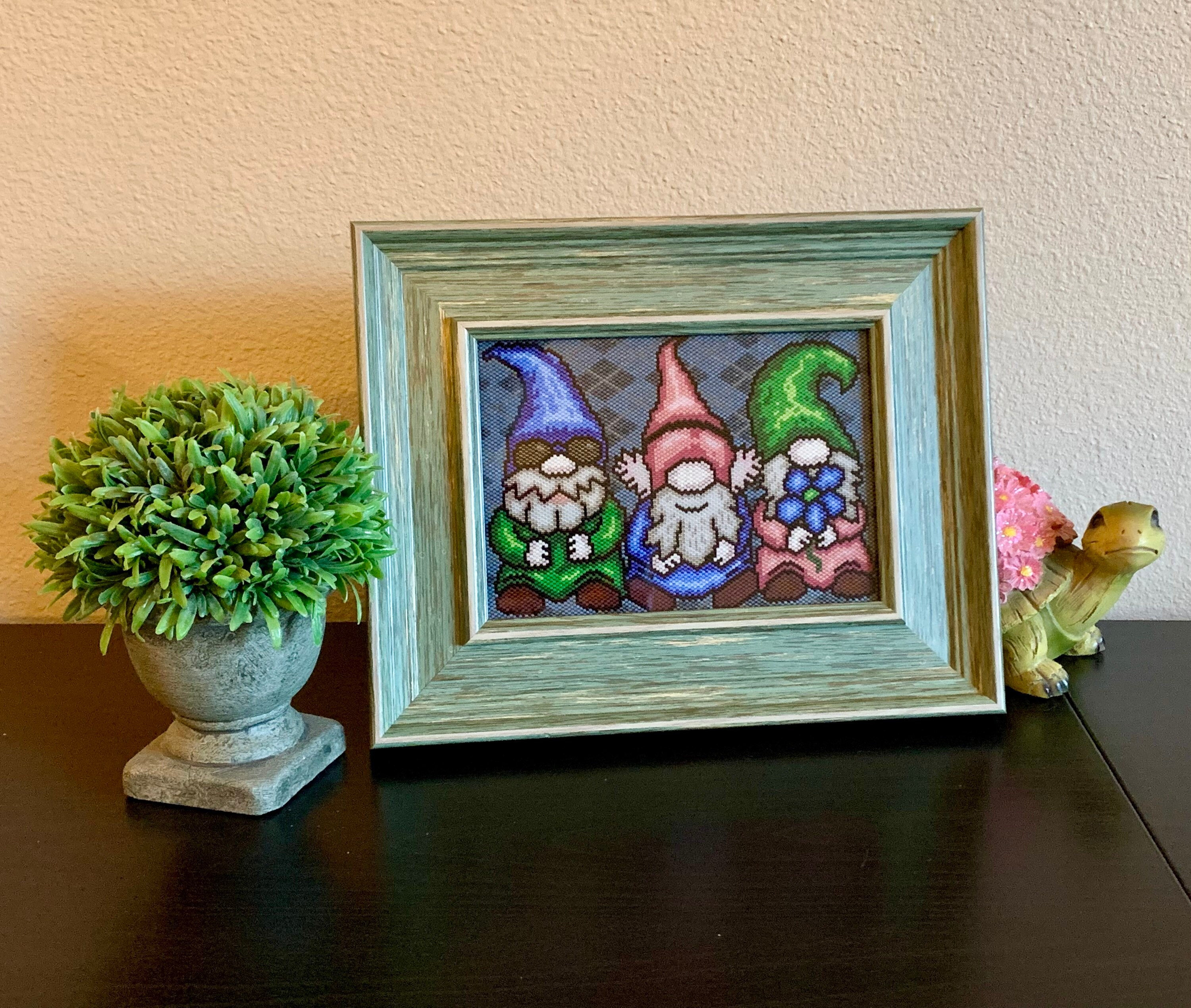 See No Evil Garden Gnomes (5”x7”) - Beading Pattern - Peyote Stitch - Etsy