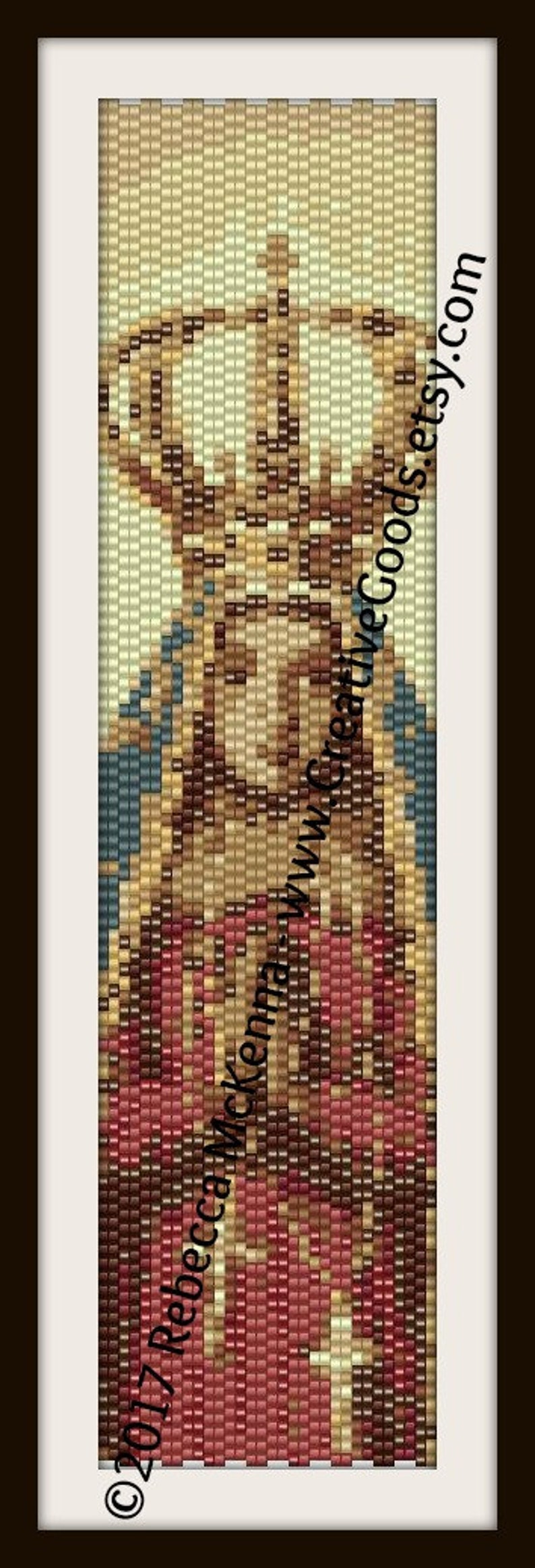 Patron Saint of Brazil Pattern Peyote Bracelet Pattern image 4