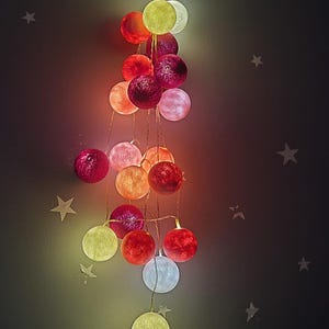 Guirlande lumineuse LED, boules lumineuses 3 mètres Veilleuse 20 boules