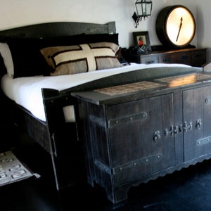 Handmade 1930's Monterey Style Furniture Bed Frame