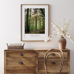 The Peak District • A4 Digital Travel Print • Lady Bower • Peak District Print • Landscape • Travel Poster •