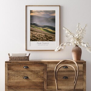 The Peak District • A4 Digital Travel Print • Alport Castles • Peak District Print • Landscape • Travel Poster •