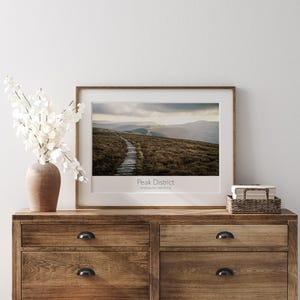 The Peak District • A4 Digital Travel Print • Alport Castles Moors • Peak District Print • Landscape • Travel Poster •