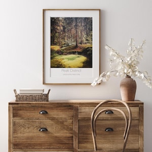 The Peak District • A4 Digital Travel Print • Derwent Damn • Peak District Print • Landscape • Travel Poster •