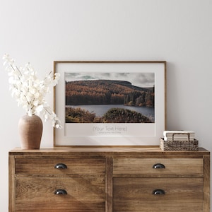 The Peak District • A4 Digital Travel Print • Derwent Forests  • Peak District Print • Landscape • Travel Poster •