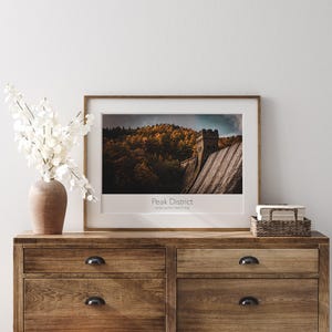 The Peak District • A4 Digital Travel Print • Derwent Dam • Peak District Print • Landscape • Travel Poster •