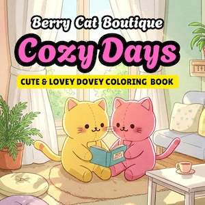 Cozy Days Coloring Pages: Super Cute Animals Characters in Cozy Relaxing Moments Set One, 20 Coloring Pages | PDF Download | Coco Wyo