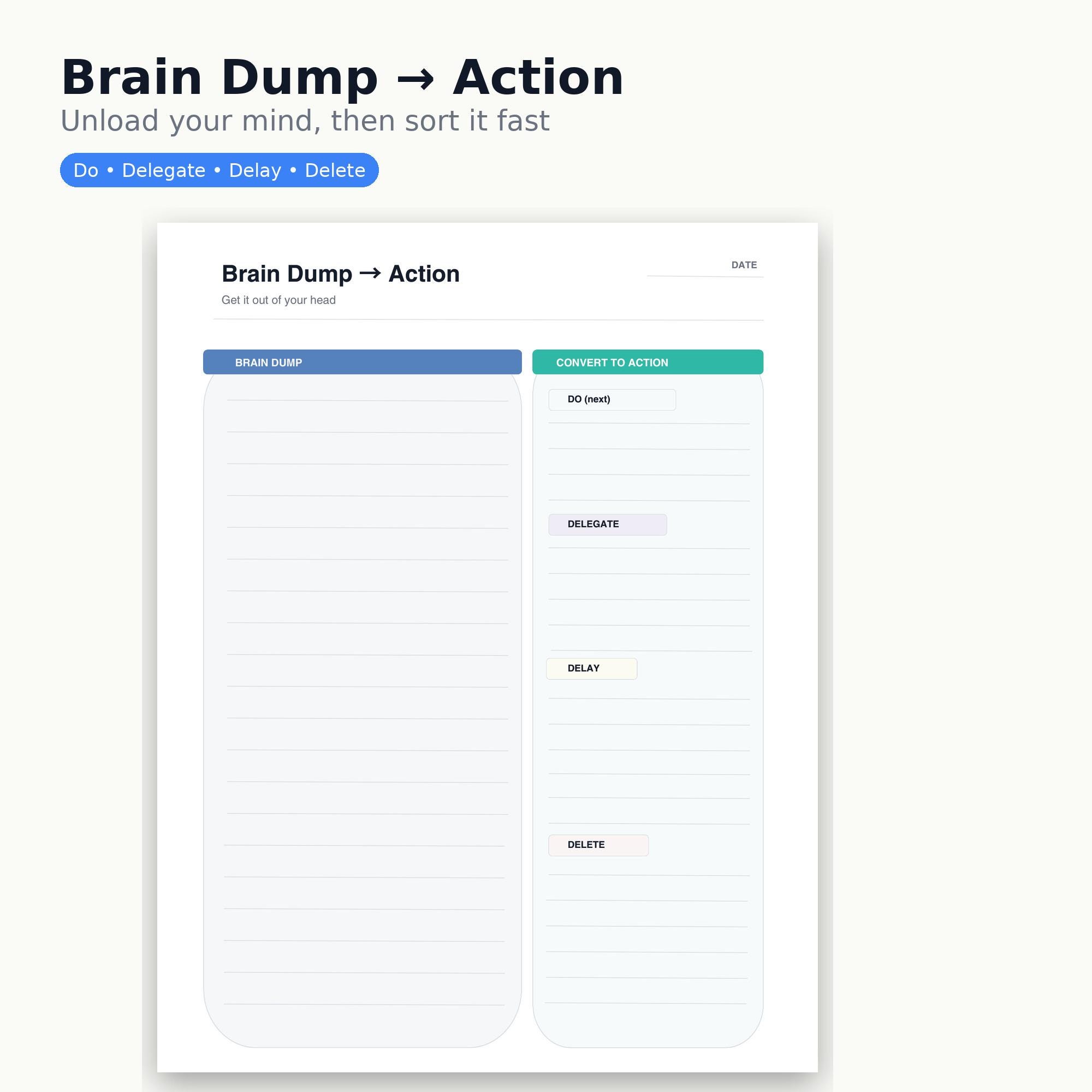 ADHD Daily Planner Printable + Canva Editable Template, Time Blocking ...